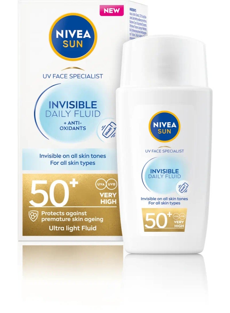 Nivea سائل يومي غير مرئي متخصص للوجه من نيفيا صن SPF50+ - Image 1