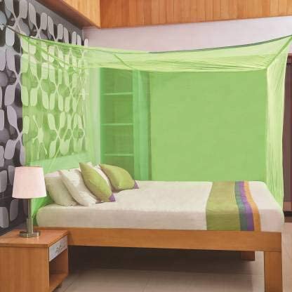 Freshwind Mosquito Net for Bed at Home and Outdoor Polyester Cotton Suitable for in House and Outdoor Utility Durable and Foldable 8X7 Green - Image 2