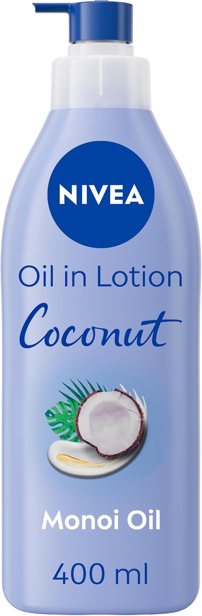 NIVEA Oil In Lotion Coconut Monoi Oil 400ml Replenishing Body Lotion with Tropical Coconut Scent Powerful Monoi Oil 48H Moisturising Cream NIVEA Body Lotion - Image 1