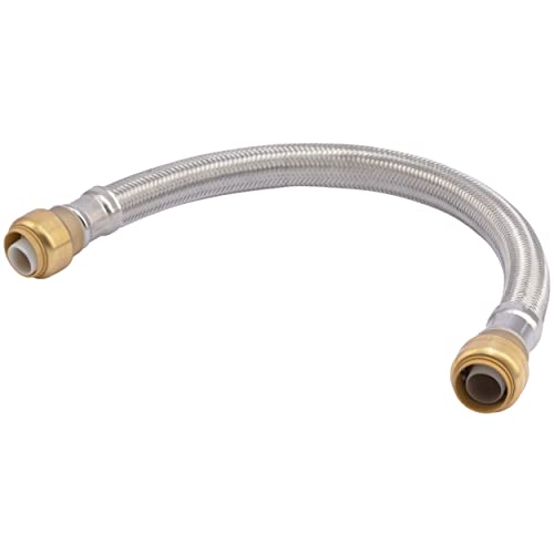 SharkBite 3/4 x 18 Inch Flexible Repair Coupling Hose, Push To Connect Brass Plumbing Fitting, PEX Pipe, Copper, CPVC, PE-RT, HDPE, U3016FLEX18LF - Image 1