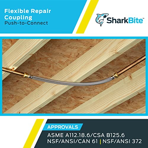 SharkBite 3/4 x 18 Inch Flexible Repair Coupling Hose, Push To Connect Brass Plumbing Fitting, PEX Pipe, Copper, CPVC, PE-RT, HDPE, U3016FLEX18LF - Image 5