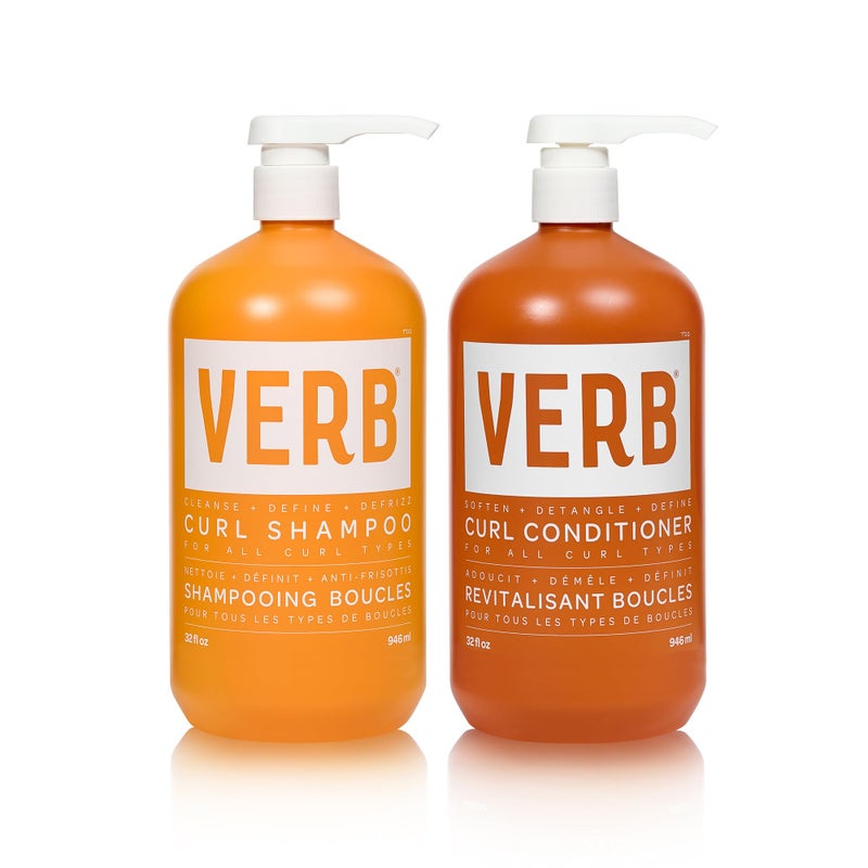 VERB Curl Shampoo  Conditioner Duo 32 fl oz  Cleanse and Smooth  Frizz Control  Definition Vegan No Parabens or Harmful Sulfates