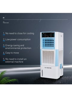 Sunhome 18L Evaporative Air Cooler, Led Display Cooling Fan with 3 Modes & 3 Speeds, Windowless Air Conditioner with Remote Control  - Image 4