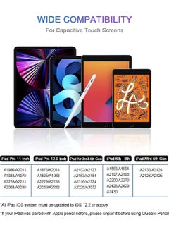 Rock Pow Active Digital Stylus iPad Pen Pencil Pro with Fast Charging & Palm Rejection For Apple iPad 2018 -2022 and Later White  - Image 3