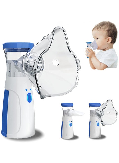 Inhaler Device for Adults Inhaler Children's Inhaler Baby Portable Nebulizer Mesh Nebulizer with Mask and Mouthpiece Effective for Colds Asthma Respiratory Diseases
