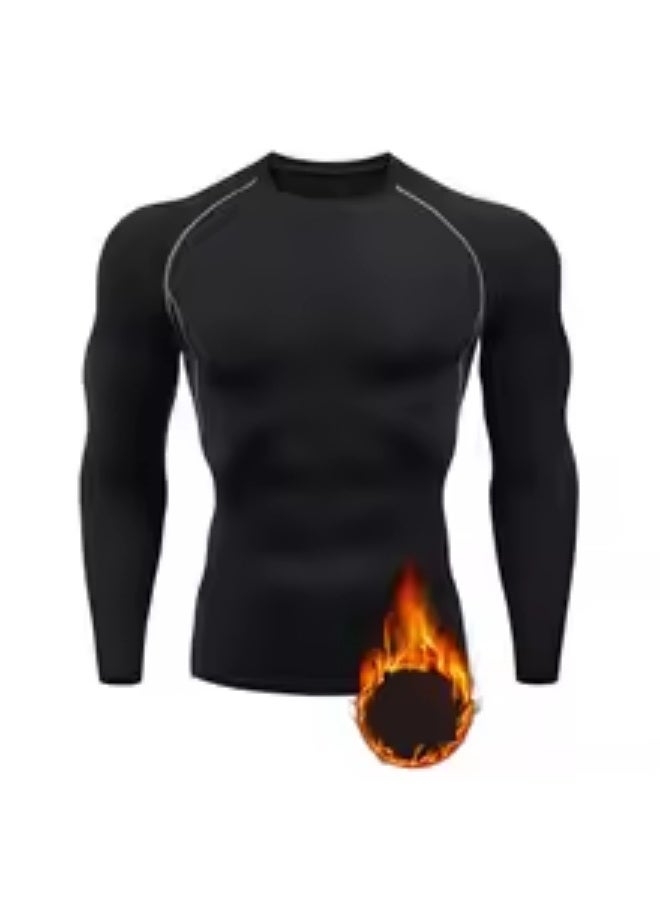 Men's Turtle Neck Thermal Shirt Fleece Lined Ski Cycling Hunting Compression Base Layer,Warm,Quick Dry - Image 1