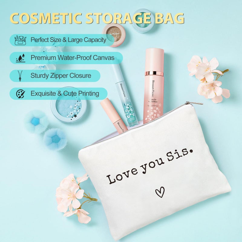 Suhctuptx Sisters Gifts from Sister, Birthday Gift, Christmas Mothers Day Gifts for Women, Best Ever Gift Basket with Tote Bag, Cool Love You Box Unique Present Ideas for Sis Adult, Sister in Law Pink - Image 4