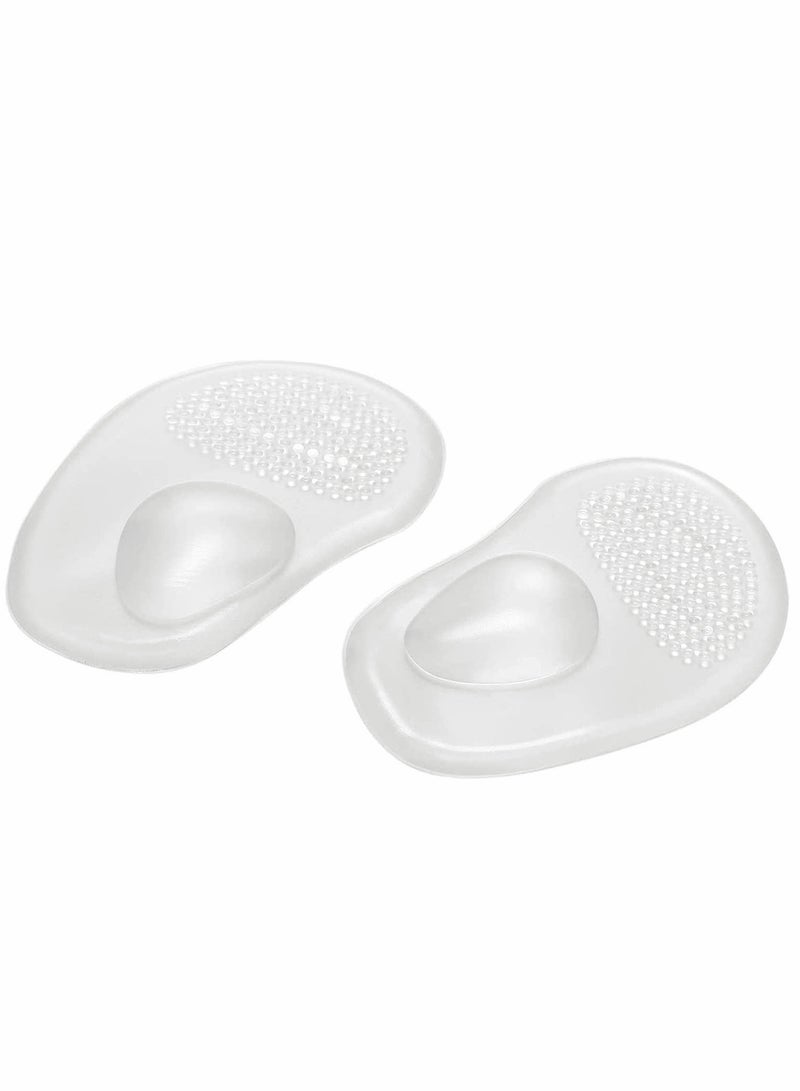 Generic 3 Pairs Forefoot Insole Silicone Transparent Drop-Shaped Feet Cushion Inserts Grips Shoe Pads for Women Loose Shoes and High Heels Anti-Slip Reusable - Image 5