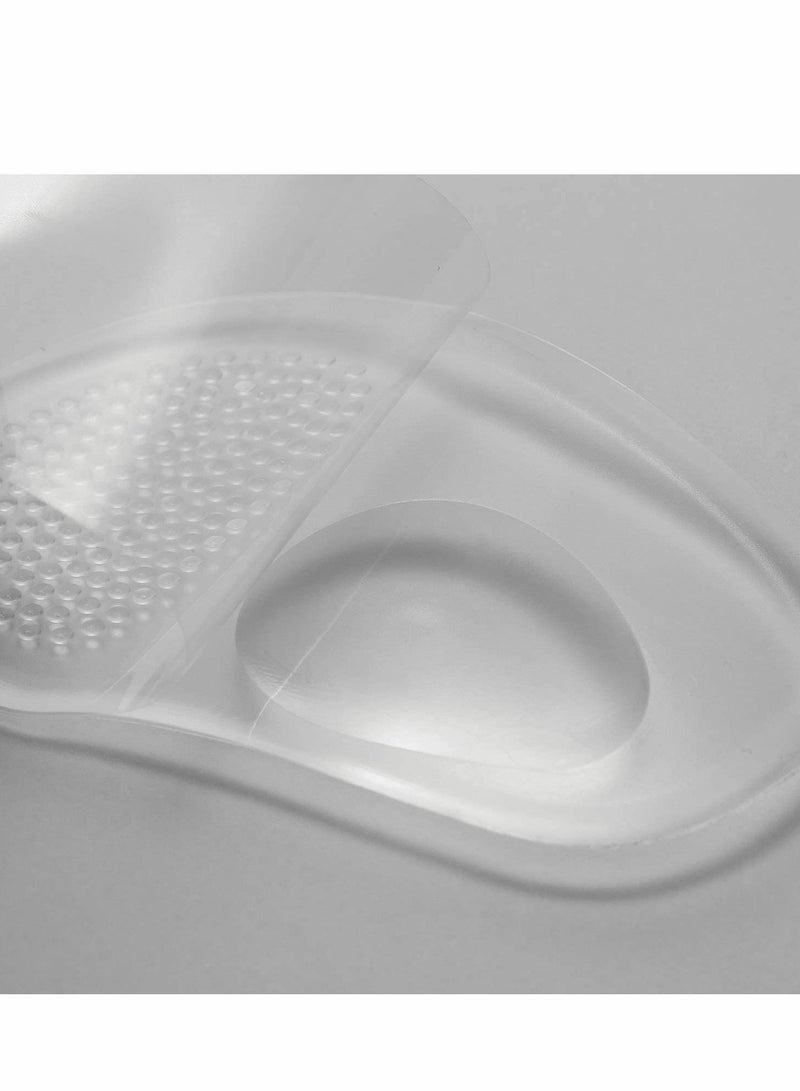 Generic 3 Pairs Forefoot Insole Silicone Transparent Drop-Shaped Feet Cushion Inserts Grips Shoe Pads for Women Loose Shoes and High Heels Anti-Slip Reusable - Image 3