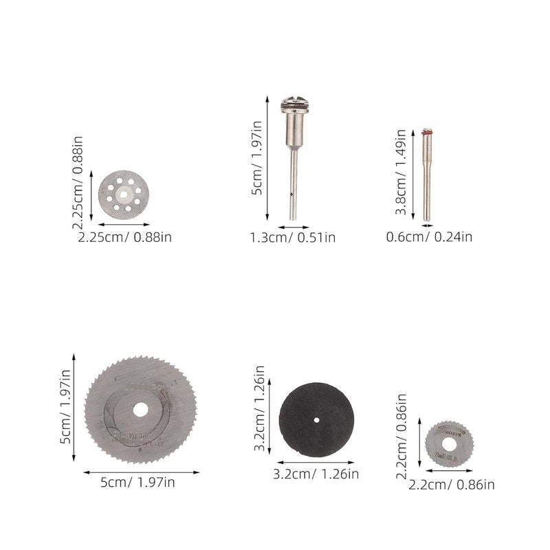 Artibetter 31pcs Mini Rotary Tool Cutting Wheels Set for Wood and Metal Cutting, Resin Fiberglass Circular Saw Blades with Mandrels, Micro Saw Blades for Precision Woodworking and DIY Craft - Image 2