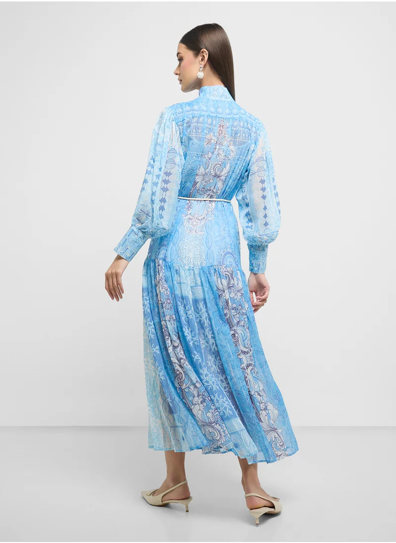 ايلا Abstract Print Dress
