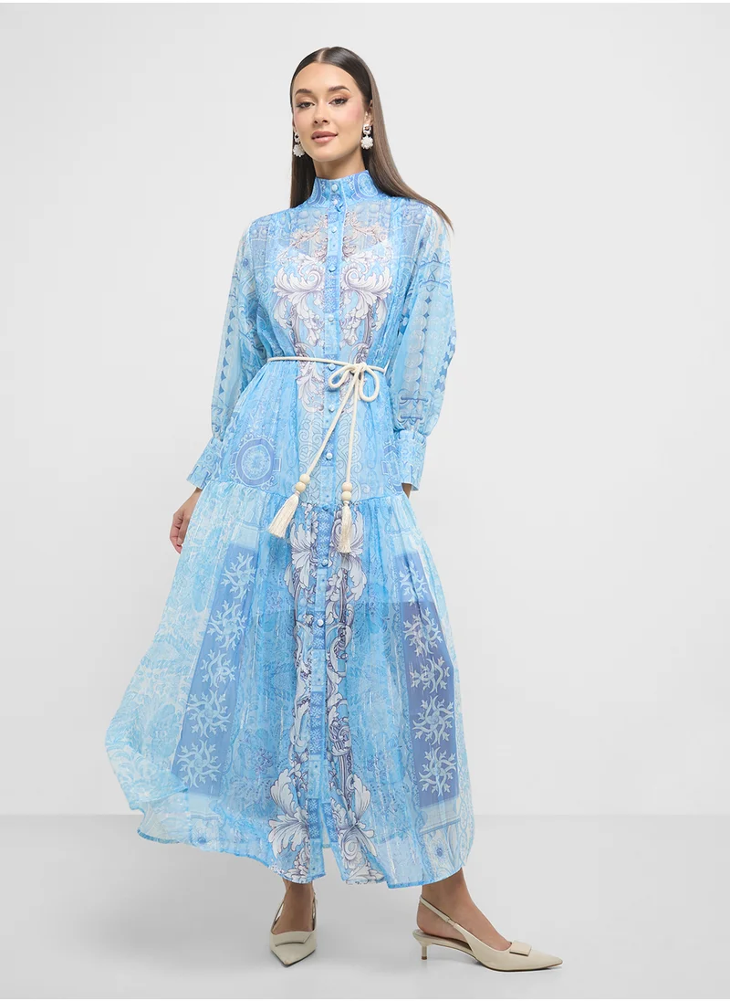 ايلا Abstract Print Dress