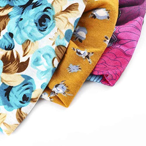 Bohend Boho Button Headbands Wide Stretchy Daily Use Hair Band Headwear Sport Athletic Yoga Gym Hair Accessories for Women and Girls(3pcs) (K) - Image 3