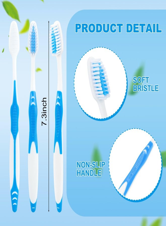 Zhjianup 100 PCS Disposable Toothbrushes Individually Wrapped Bulk Toothbrush Pack, Medium Soft Toothbrushes for Adults, Kids, Guests, Travel, Hotel, Nursing, Donation (2 Colors - Image 2