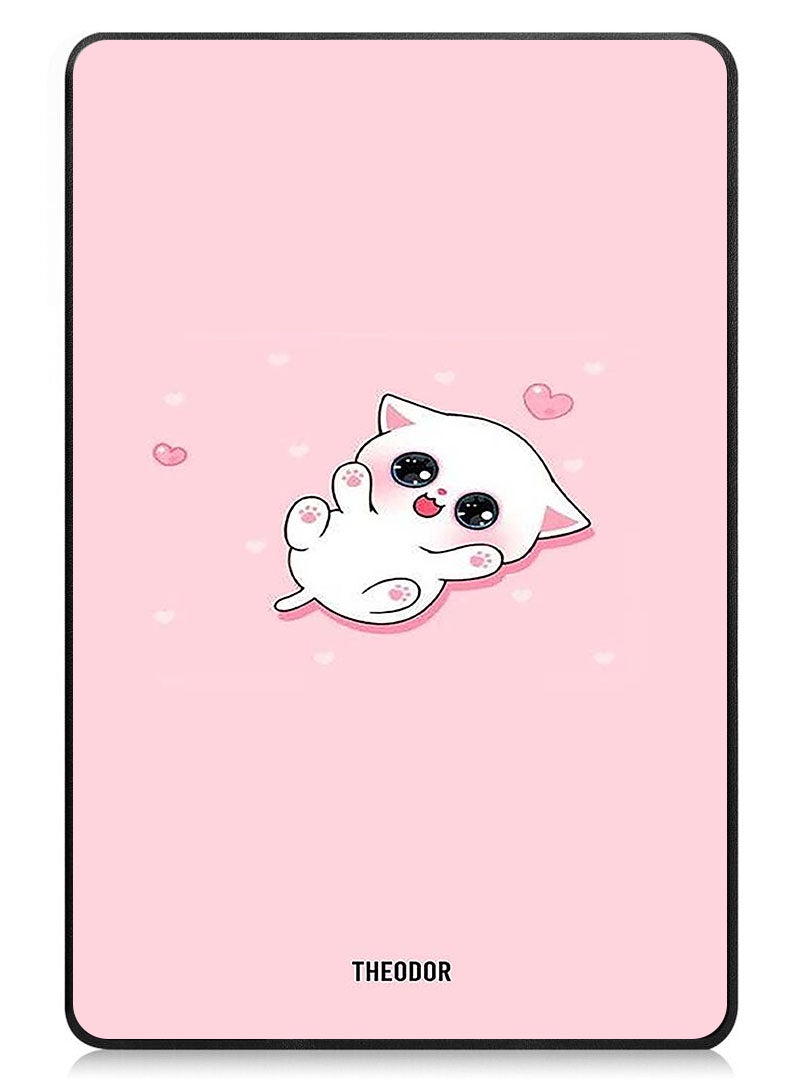 Theodor Protective Flip Case For Samsung Galaxy Tab A9 With Trifold Stand Auto Wake Sleep Shockproof Cover cat baby copy - Image 1