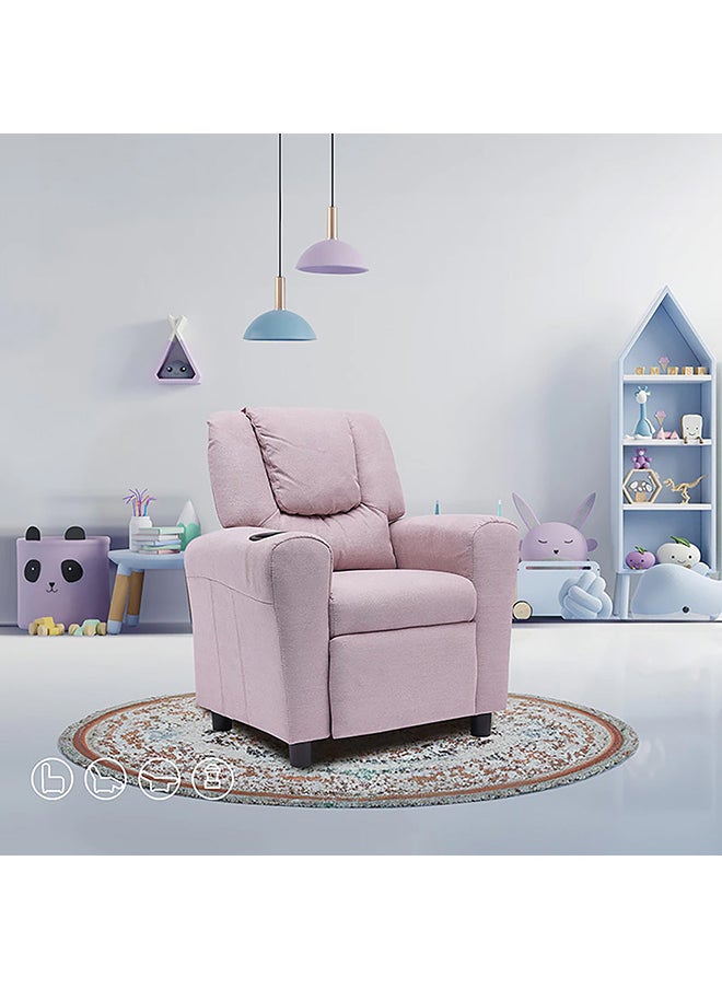 Kiddy Kids Recliner Chair – Comfortable Fixed Design, Soft Fabric, 1-Year Warranty – Mauve Color