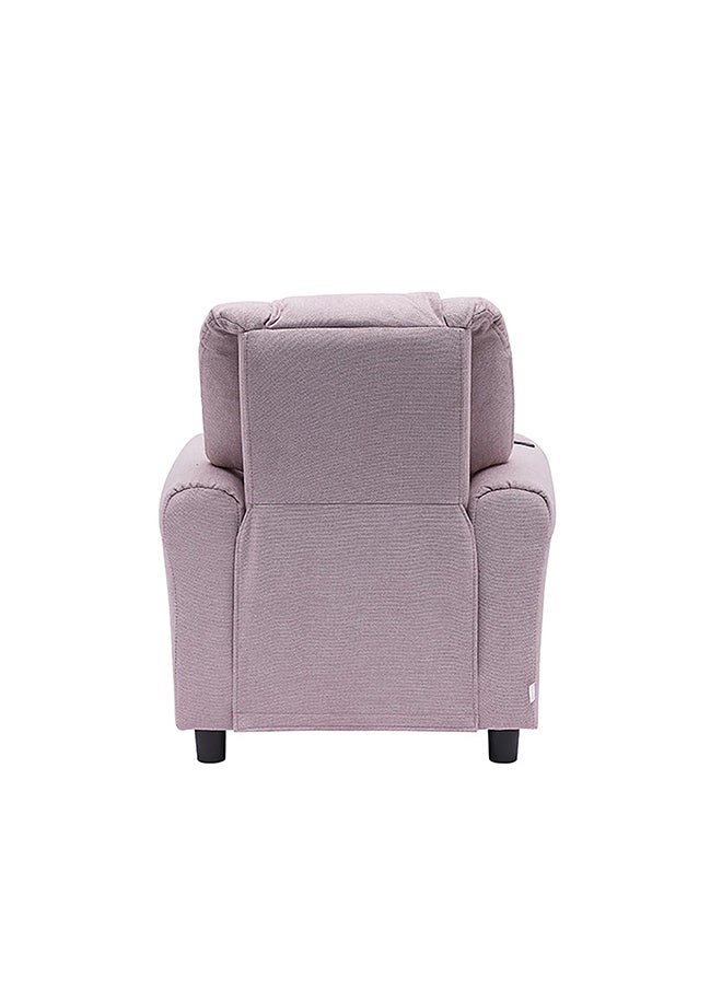 Kiddy Kids Recliner Chair – Comfortable Fixed Design, Soft Fabric, 1-Year Warranty – Mauve Color