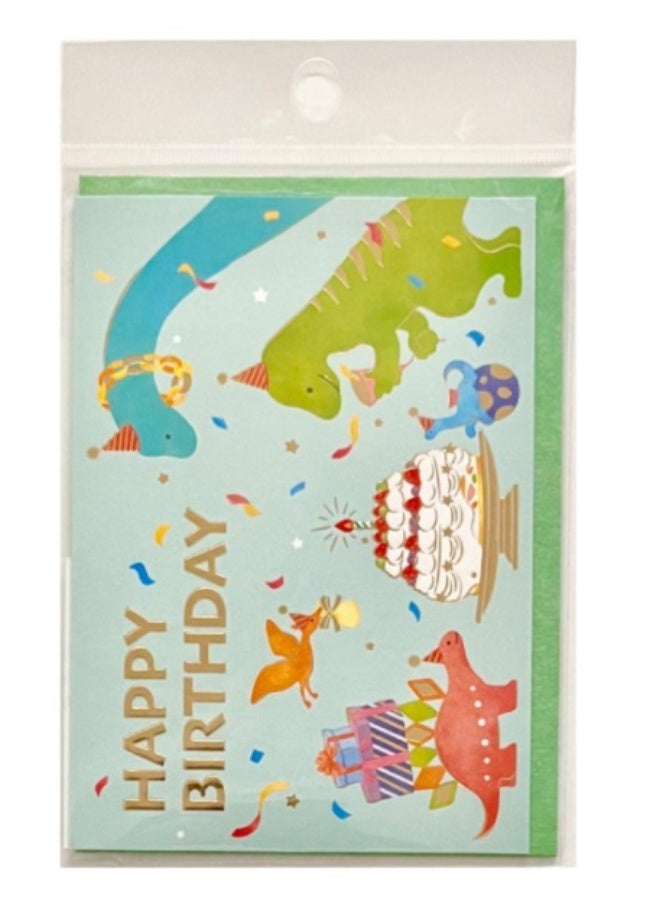 Daiso Birthday Greeting Card with Envelope - Green