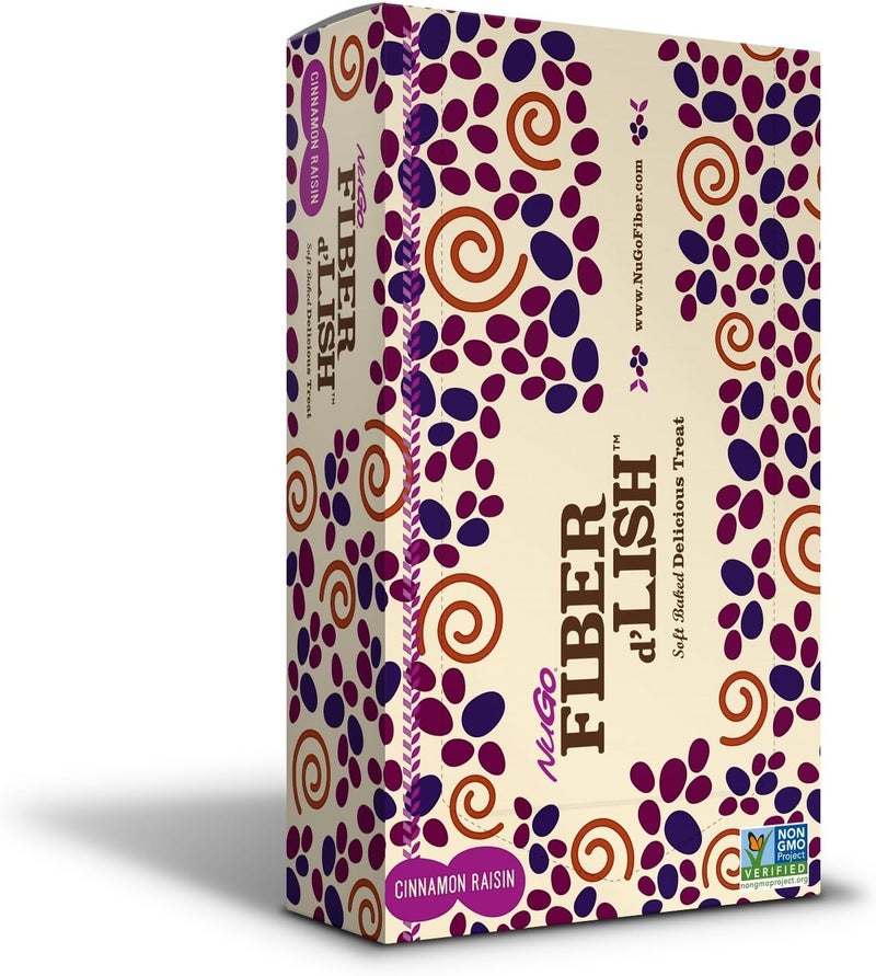 NuGo Fiber d'Lish Bar - Cinnamon Raisin Flavor, 16 Count - Image 1