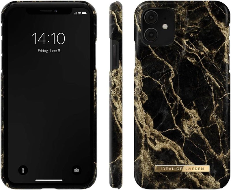 Ideal Fashion Mobile Phone Case For Iphone 11/Xr, Golden Smoke Marble - Image 2