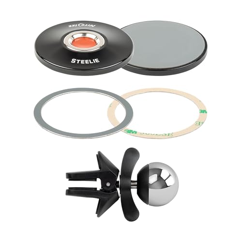 Nite Ize Steelie Vent Kit - Magnetic Cell Phone Holder for Car Vents - Phone Mount - Orbiter Plus - Image 2