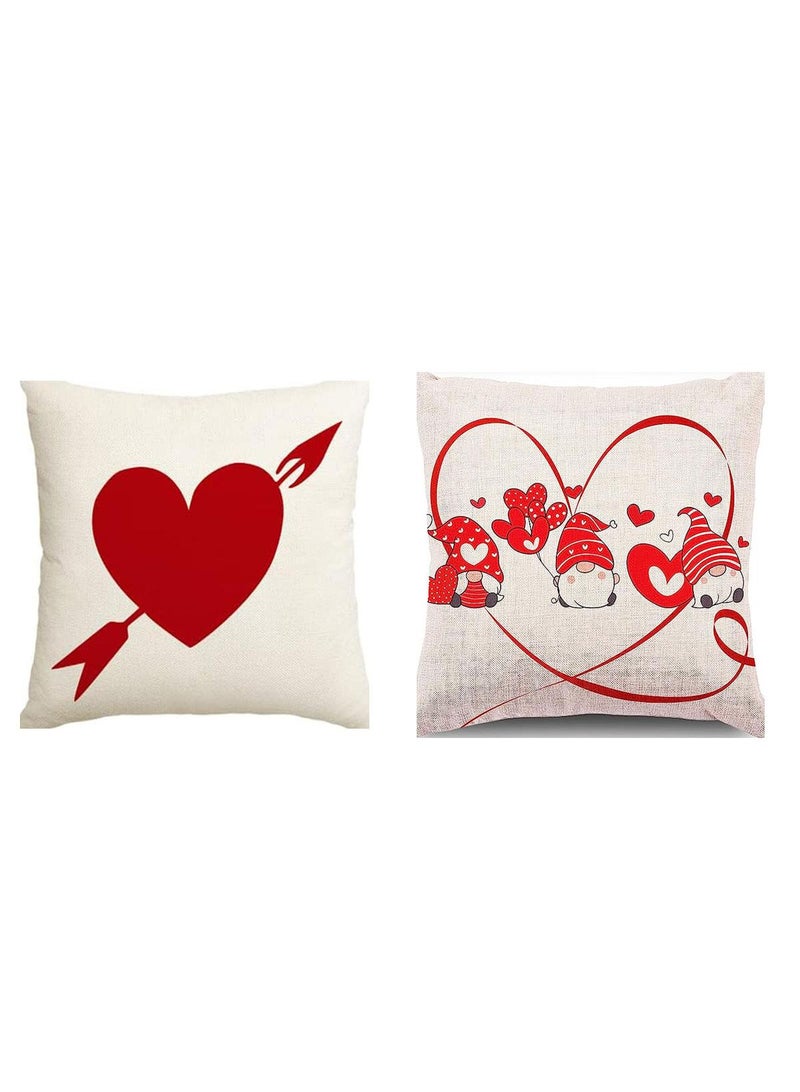 Bluejw 45*45cm Decorative Soft Couple Newlywed Home Pillow Cover 2 Piece Set - Image 1