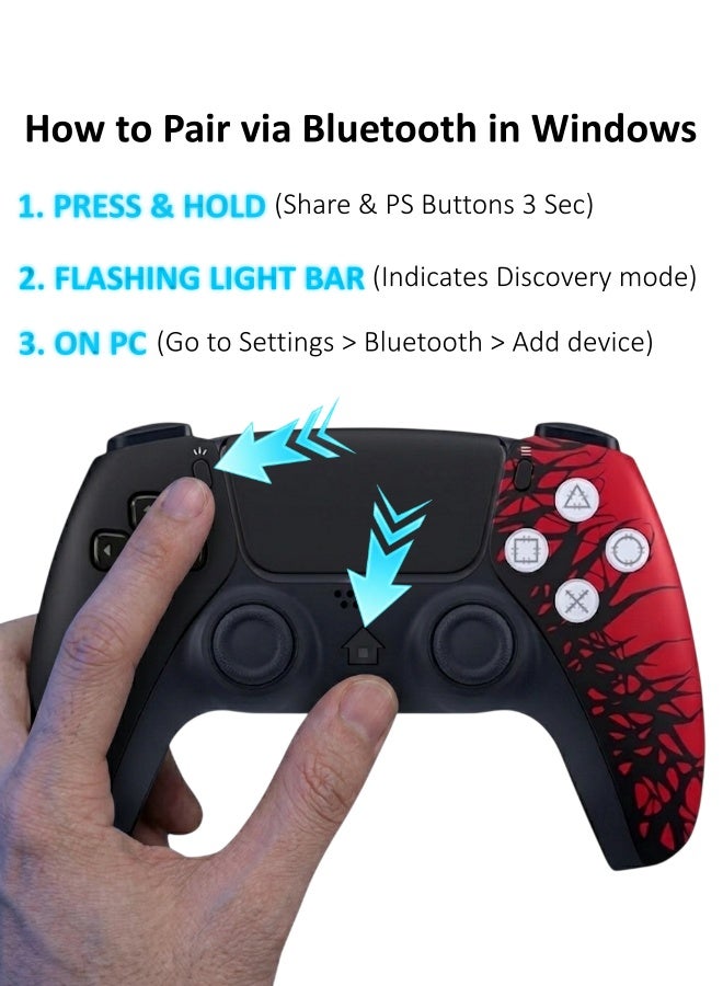 Sundi Wireless Controller for PS4, Custom Design V2 Gamepad Joystick for PS4 with Non-Slip Grip of Both Sides and 3.5mm Audio Jack! - Image 3