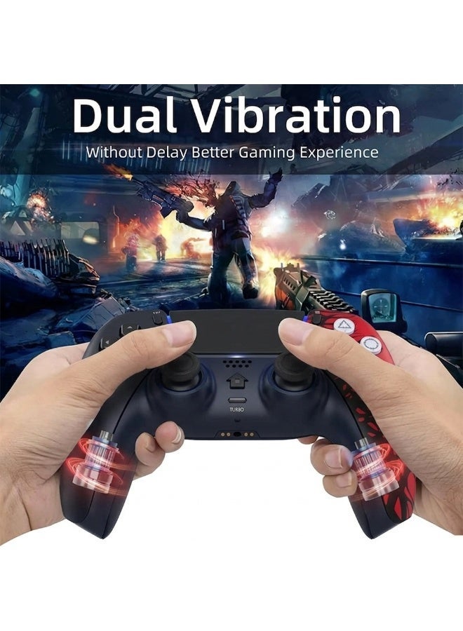 Sundi Wireless Controller for PS4 / PS4 Slim / PS4 Pro, Bluetooth Gamepad with Dual Vibration, 6-Axis Motion Sensor, Touchpad, Turbo Function, 3.5mm Audio Jack & Non-Slip Grip - Image 5