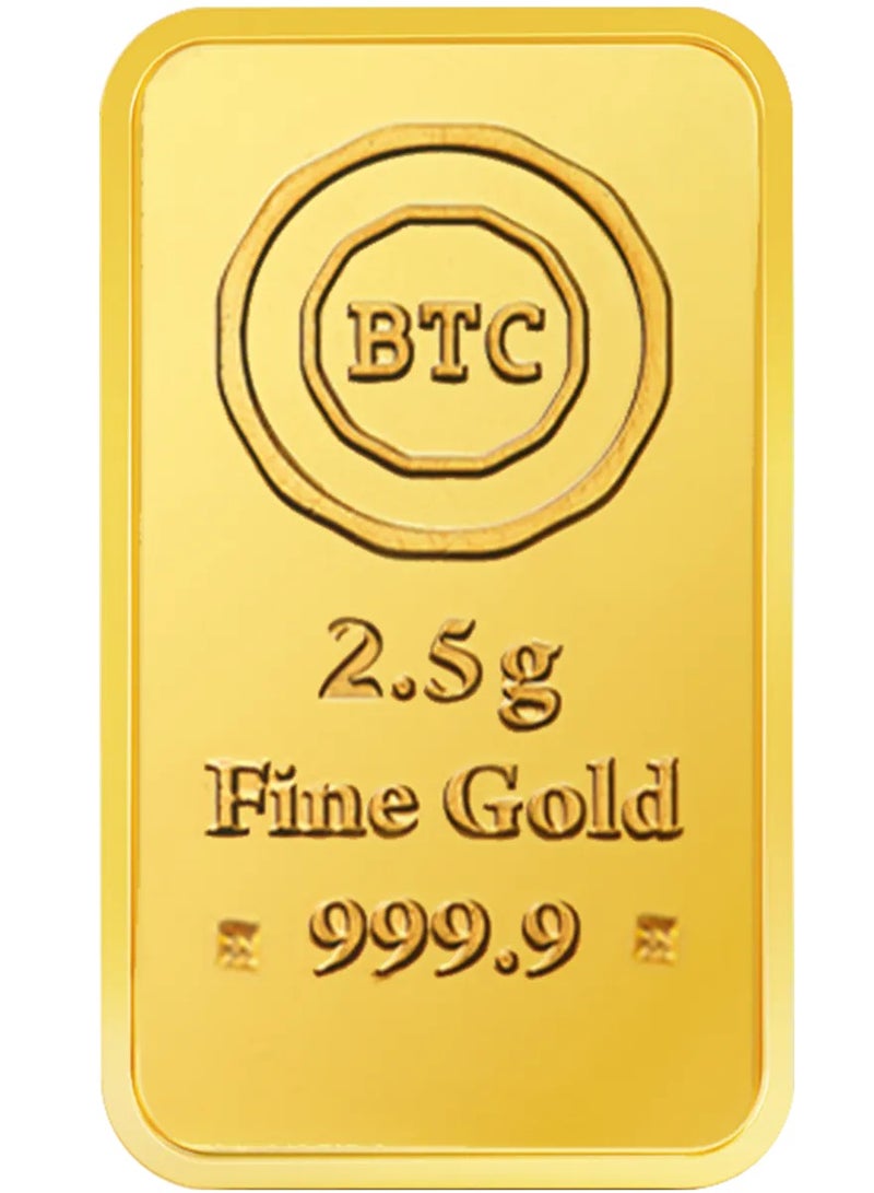 BTC 2.5g Gold Ingot 24K - Noor El Samawat - Image 3