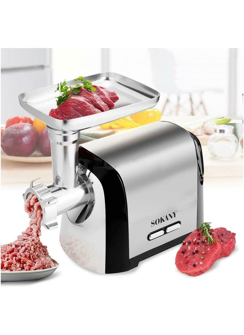 sokany Sokany Electric Meat Grinder SK-088, 3200W Max Power 3200W, 3 in 1 Multifunctional Electric Meat Grinder, Sausage Stuffer, 1 Slicing Blade, 3 Grinding Plates  - Image 2