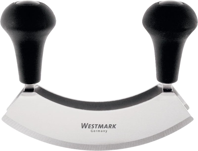 Westmark سكين مفرمة مزدوجة الشفرة من الفولاذ المقاوم للصدأ الألماني، 7 بوصة (أسود) - Image 1