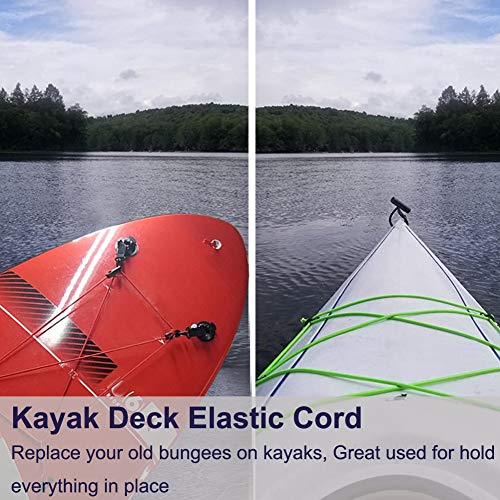 Huouo 3/16" Elastic Bungee Cords, 25 Feet Marine Grade Kayak Heavy Stretch Shock String Ropes & Tie Down Trailer Straps for DIY Projects Black - Image 5