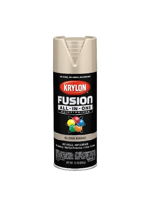 Rust Resistant Fusion All-In-One Spray Paint and Primer Khaki 12oz K02713007