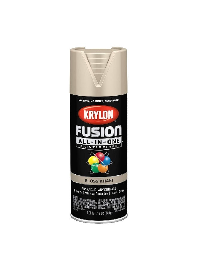 KRYLON - Rust Resistant Fusion All-In-One Spray Paint and Primer Khaki 12oz K02713007 - Image 1
