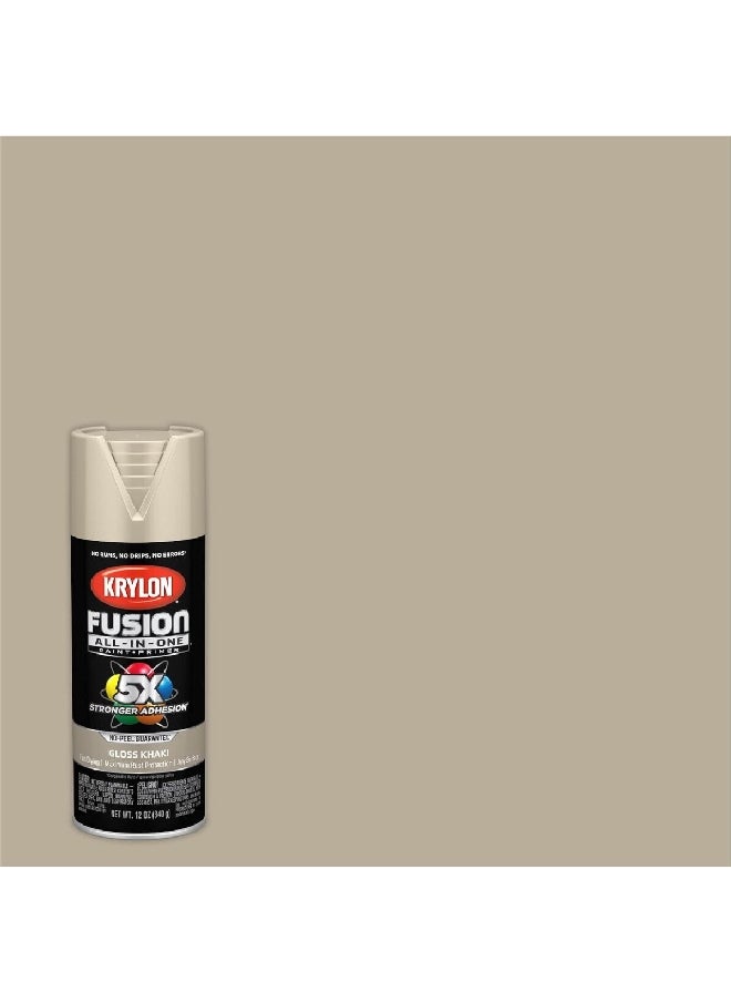 KRYLON - Rust Resistant Fusion All-In-One Spray Paint and Primer Khaki 12oz K02713007 - Image 1