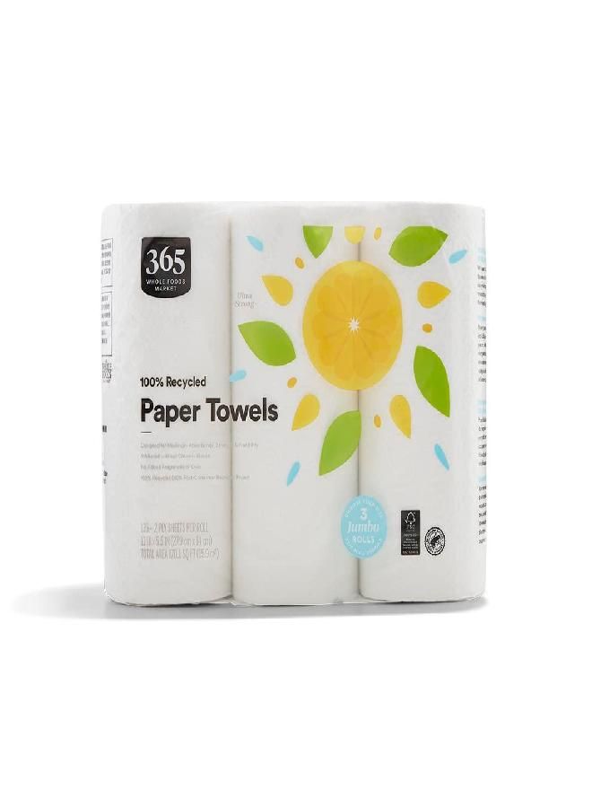 365 by Whole Foods Market 365 by Whole Foods Market, Paper Towels 135 Sheet Jumbo Rolls 3 Count, 135 Count - Image 4