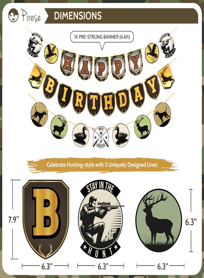 Pirese Hunting Birthday Party Decorations, Hunter Birthday Party Supplies, Hunting Party Decorations, Duck Hunting Birthday Decorations | Hunter Happy Birthday Banner | Deer Birthday Party Decorations - Image 3