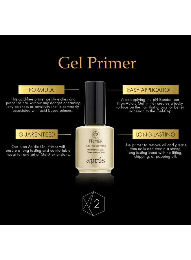 Apres Gel-X Essentials - Extend Gel, Ph Bonder, Acid-Free Gel Primer, Curved Nail File 100/180 Grit, Nail Buffer - Image 4