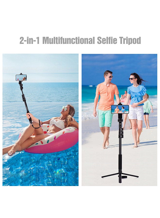 ANDOER 54-inch Extendable Selfie Stick Tripod Stand Aluminum Alloy with Detachable Desktop Tripod Phone Holder Sports Camera Mount Adapter Remote Shutter  - Image 5