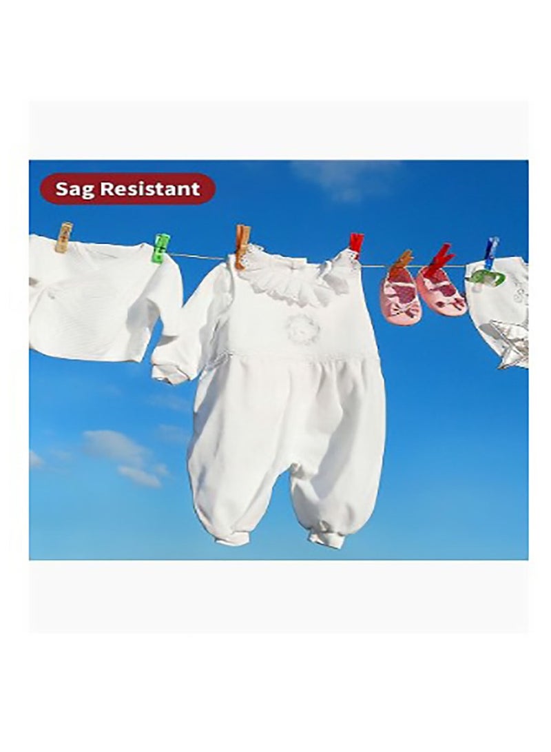 Washing Line Rope, Strong Steel Core Laundry Clothes Lines, Rot, Mould & Weather Resistant Thick Strong Plastic PVC Cover Garden Outdoor (20m) - Image 4