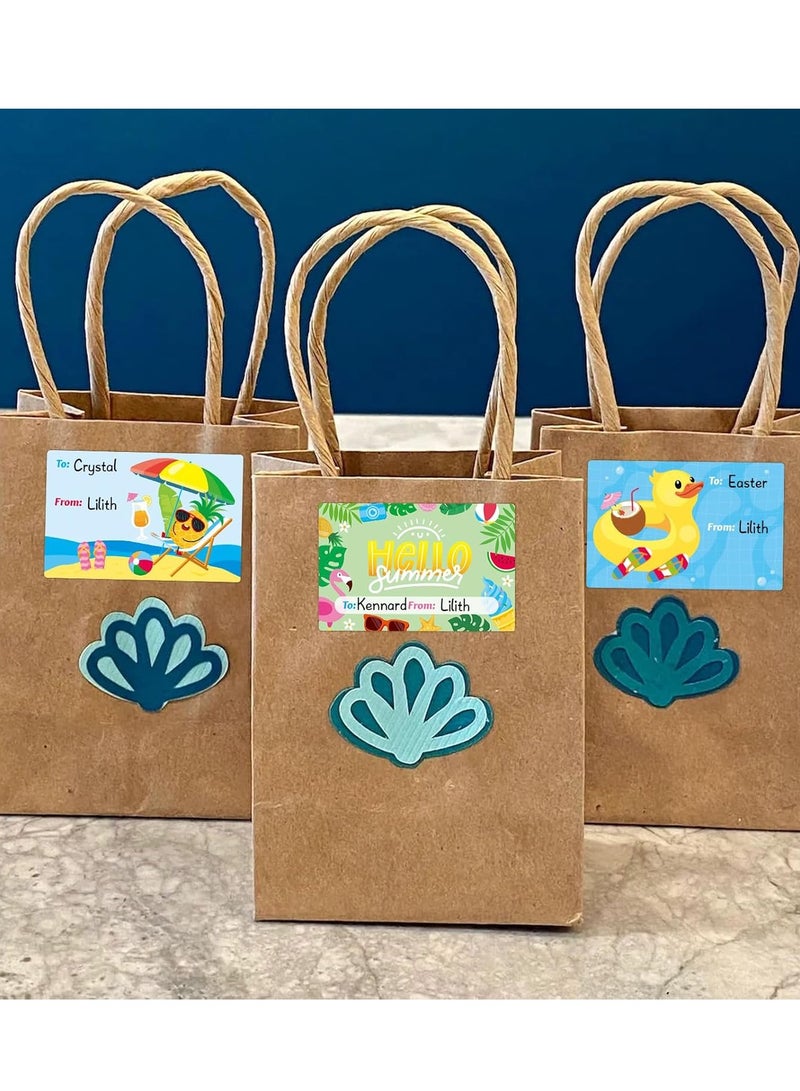 180 Pcs Summer Gift Tag Stickers Summer to and from Name Tags for Wrapping-Summer Aloha Beach Party Present self-Adhesive Gift Labels Envelope Packages Seals, 3''x2'' - Image 2