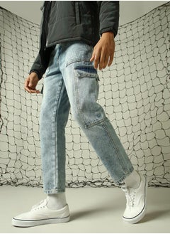 Hubberholme Men's Indigo Relaxed Tapered Jeans - Casual and Stylish Fit  - Image 2