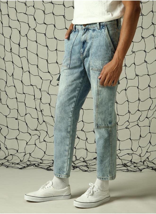 Hubberholme Men's Indigo Relaxed Tapered Jeans - Casual and Stylish Fit  - Image 3