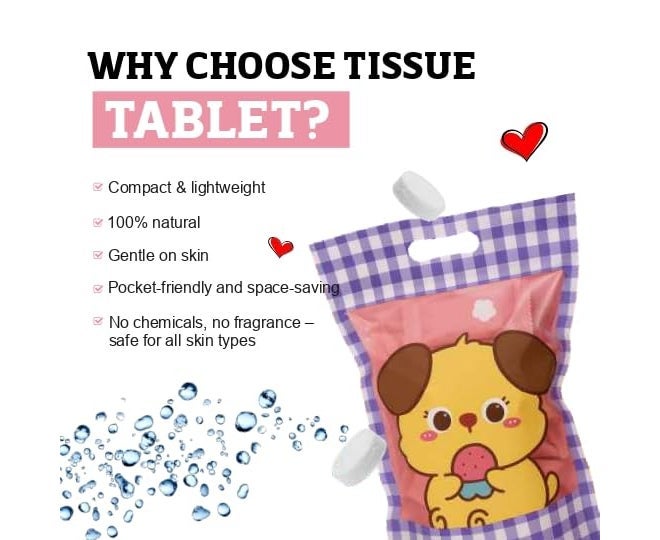UD 50 Piece Disposable Compressed Towels | Compact Travel Coin Tissue | Soft Baby Wipes | Wet Wipes | Travel Disposable Napkin | Candy Size | 100% Hygiene - Image 3