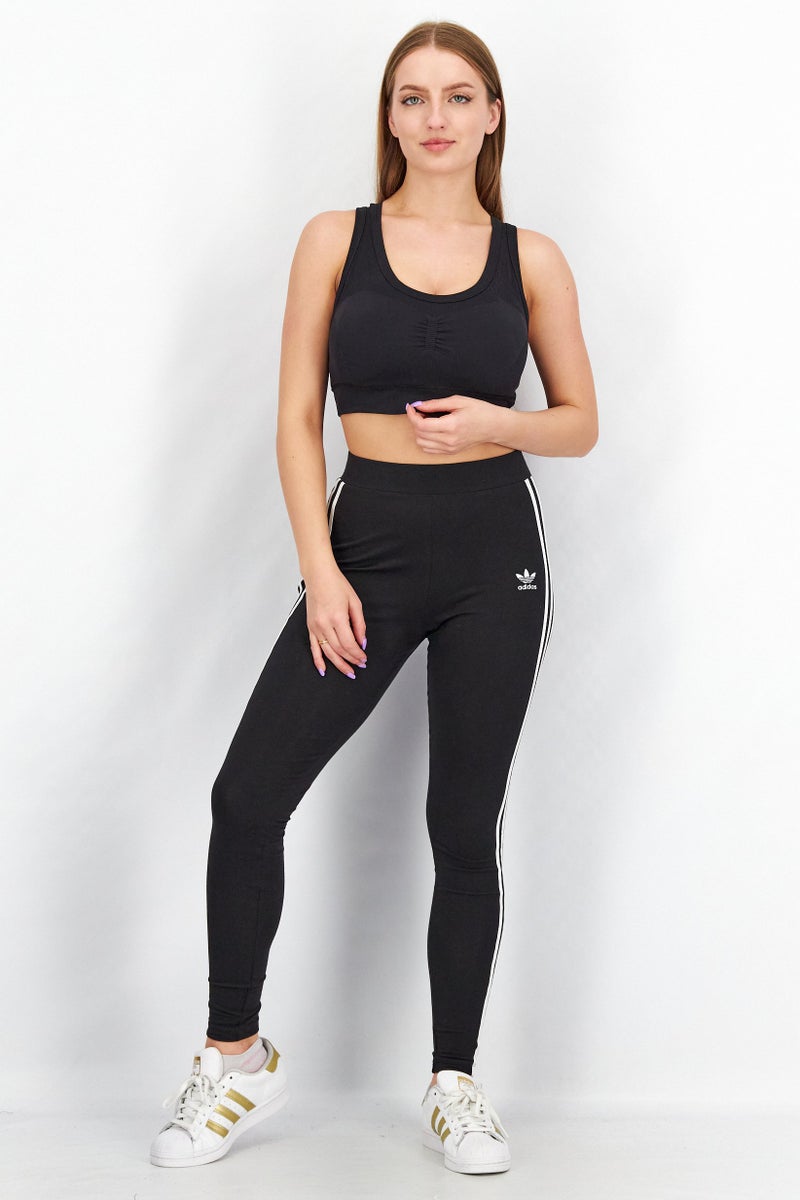 Adidas Women Sportswear Fit Plain Padded Sports Bra, Black - Image 3