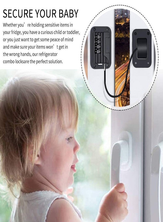 bosig® Window Safety Cable Lock, Stainless Steel Multipurpose Combination Baby Proofing Lock Punch Free Pulling Resistant for Cabinets Closets. - Image 4