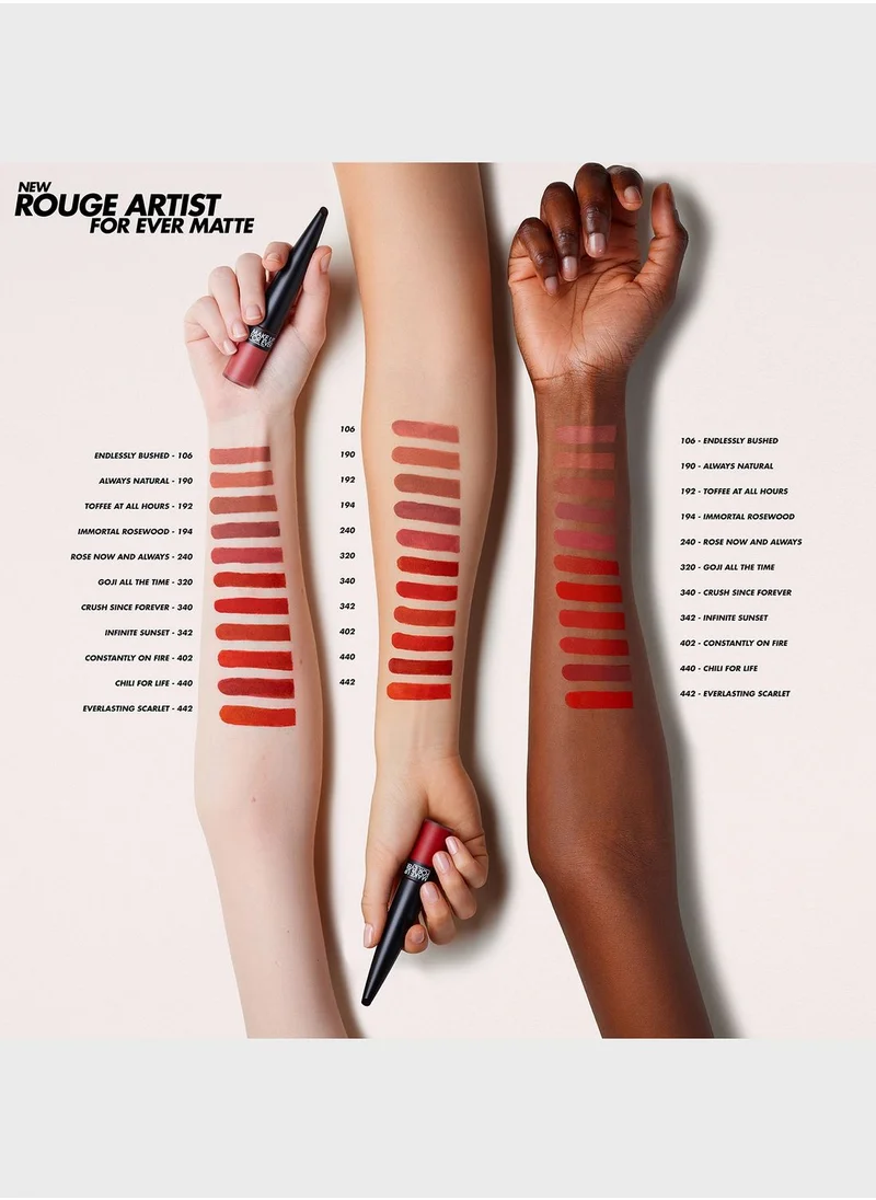 MAKE UP FOR EVER Rouge Artist For Ever Matte Lipstick - 240 - Rose Now And Always
