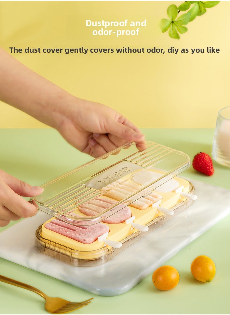 Generic 4-Piece Mini Classic Ice Cream Mould Set  Yellow 23.8cm*10cm*2.4cm  - Image 3