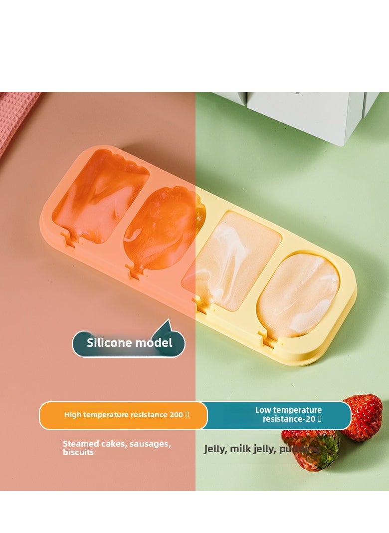 Generic 4-Piece Mini Classic Ice Cream Mould Set  Yellow 23.8cm*10cm*2.4cm  - Image 4