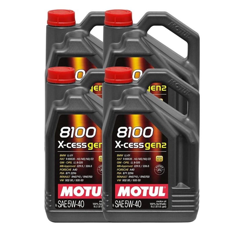 Motul MTL102870 007250 8100 X-cess 5W-40 Synthetic Gasoline and Diesel Engine Oil - 5 Liter Jug - Image 5